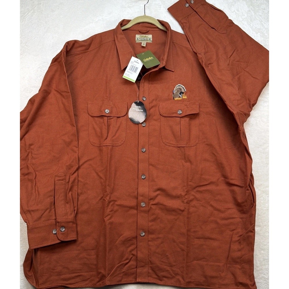Cabela's Deerskin Soft Chamois Shirt Mens 5XLT Big Tall Turkey Hunt NWT